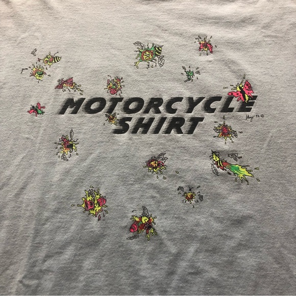 Vintage 90s Motorcycle Shirt Single Stitch - Picture 4 of 6